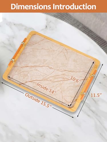 16" x 12" Bamboo Serving Tray with Handles