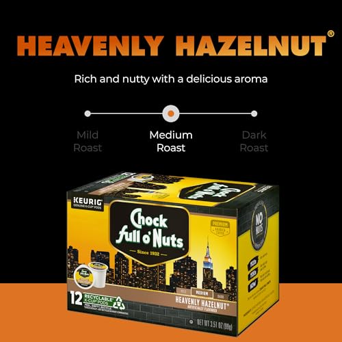K-Cup Pods - Heavenly Hazelnut, 6 Packs of 12 K-Cup Pods (72 Count)