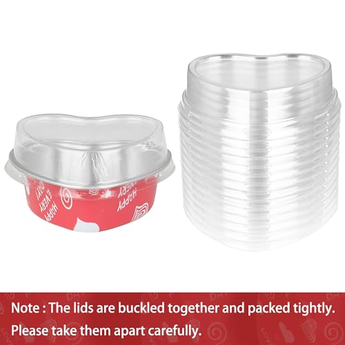 Heart Shaped Cake Pans 3.5oz (25 Count)