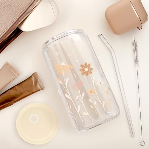 Flower Glass Can