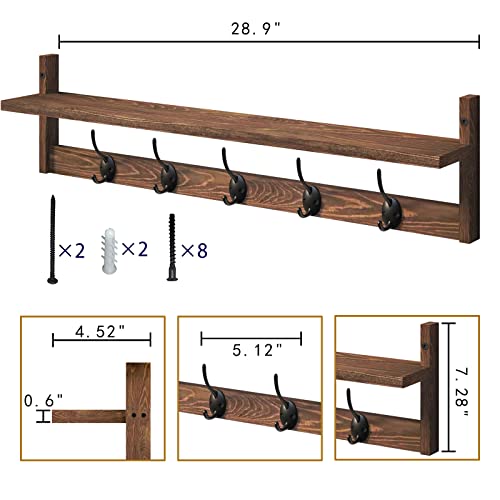 Wall Mounted Coat Rack with Adjustable Easy Install