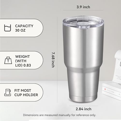30 oz Tumbler with Lid Stainless Steel Tumblers