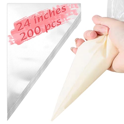 24Inch Disposable Piping Bags (200 Count)