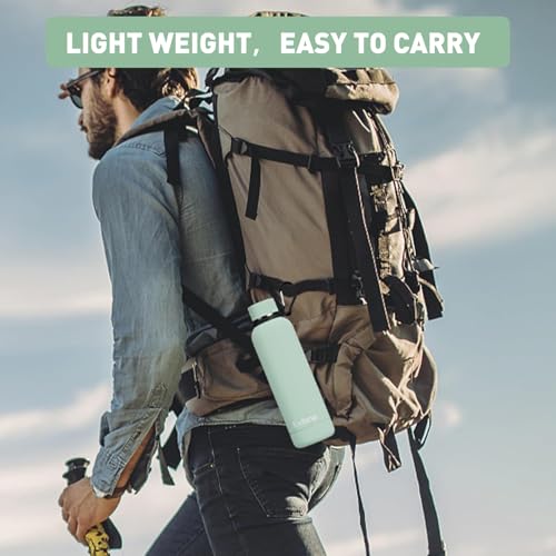 Slim Insulated Water Bottles for Travel 18oz with Clip