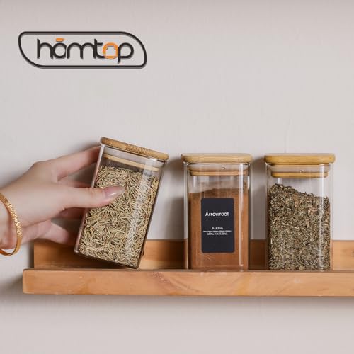 12Pcs 9oz Spice Jars Glass Container with 275 Labels (12 Count)