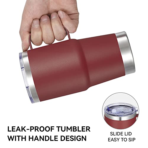 20 oz Tumbler with Handle Insulated Travel Coffee Mug
