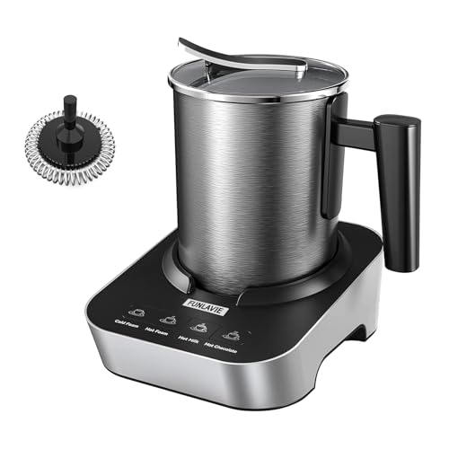 4-in-1 Electric Milk Frother and Steamer with Auto Shut-Off