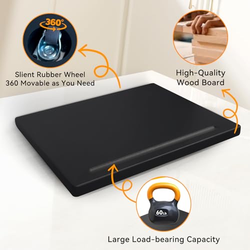 Wood Appliance Slider with 360' Wheels