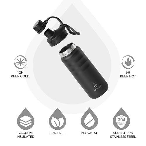 18oz Stainless Steel Insulated Bottle with 2 Leak