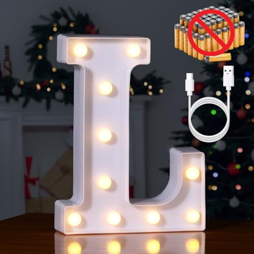 Rechargeable LED Letter Lights Sign Marquee Light Up Letters Sign for Night Light Wedding