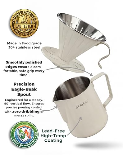 Stainless Pour Over Coffee Maker Set