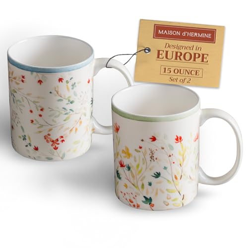 Coffee Mug with Handles Tea Cups (2 Count)