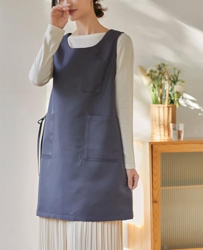 Unisex Cobbler Apron with 3 Deep Pockets Smock Vest Apron