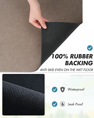 Coffee Mat Hide Stain Rubber Backed Absorbent Dish Drying Mat for Kitchen Counter