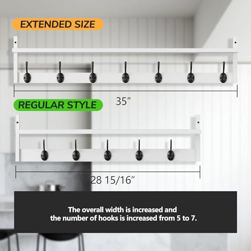 35" L Wall Hooks with Shelf