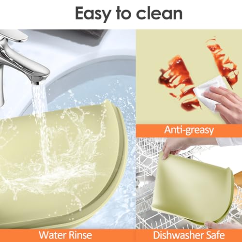 Silicone Coffee Maker Mat with Lip for Countertops 17.4''x10.6'' Sage Green