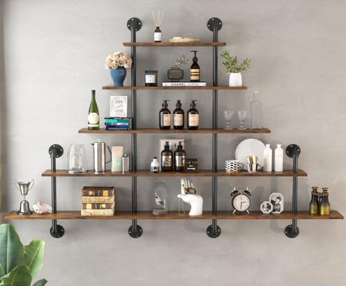 70" Industrial Pipe Shelving (5 Count)