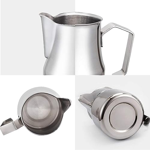 Espresso Steaming Pitcher Stainless Steel 15 oz Coffee Frothing Picther Milk Jug Cappuccino Latte Art Cup