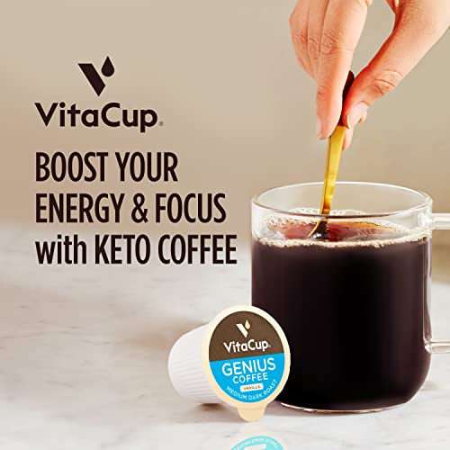 Genius Vanilla Keto Medium Roast Coffee Pods (64 Count)