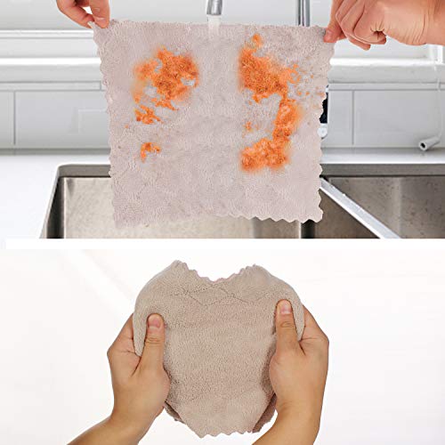 12 Pack Microfiber Dish Cloths for Kitchen Washing Dishes (12 Count)