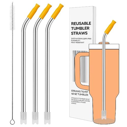 Bent Metal Straws for Stanley 40oz