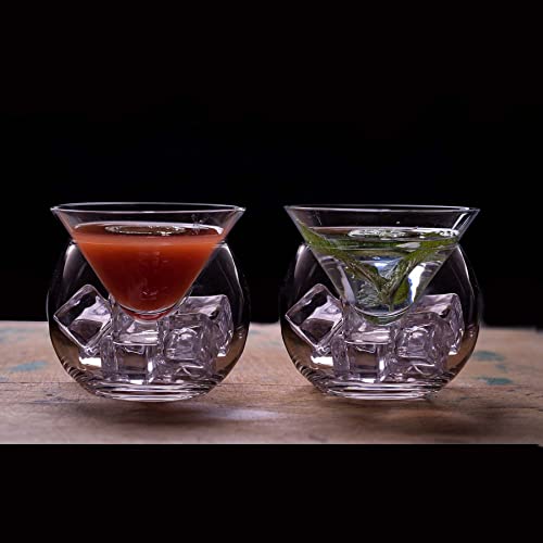 Stemless Martini Glasses with Chiller (4 Count)