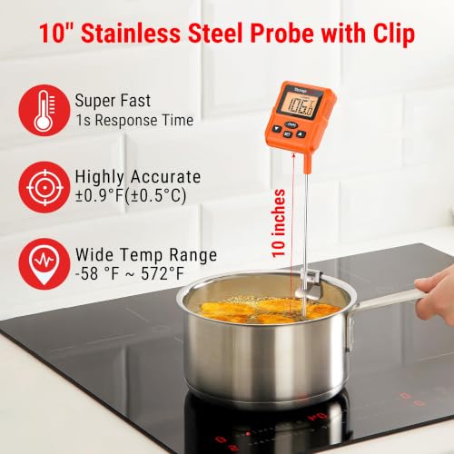 TempDip Programmable Candy Thermometer with Pot Clip
