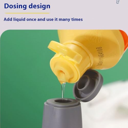 The Pot Brush with Green and Yellow Washing Pads Does not Damage The Pot Handle and can be Used to add Liquid