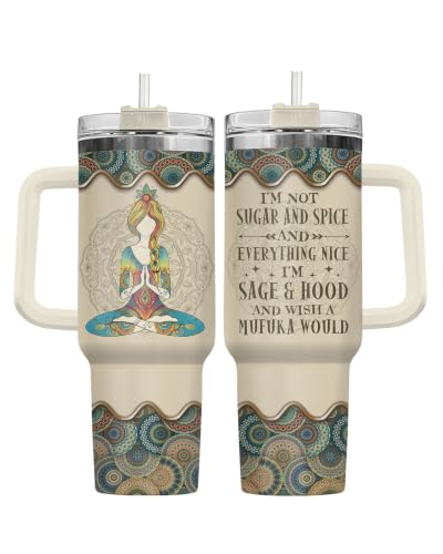 Hippie Sage Hood 40 oz Tumbler with Handle
