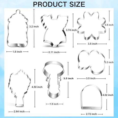 Wildflower Baby Shower Cookie Cutters Set