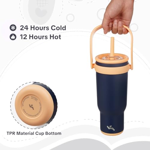 40 oz Tumbler with Handle and Straw