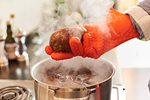 Ekogrips Premium Heat Resistant BBQ Grilling Gloves for Indoor and Outdoor Cooking (2 Count)