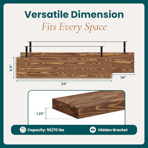 36" Floating Shelves for Wall