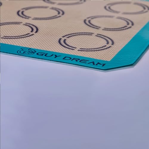 GUYDREMAT 2PCs Silicone Baking Mat with Measurements for Cookies (2 Count)