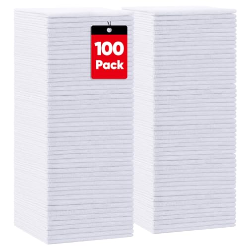 White Microfiber Cleaning Cloth 100 PK (100 Count)