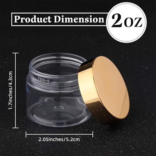 4 Pcs Plastic Jars Wide Mouth with Lids