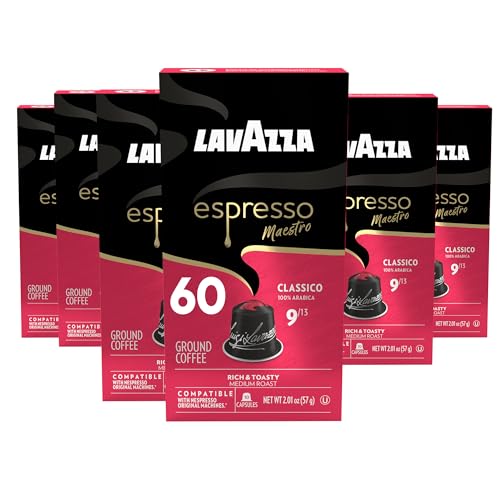 Espresso Maestro Classico Aluminum Capsules Compatible with Nespresso* Original Machines (60 Count)
