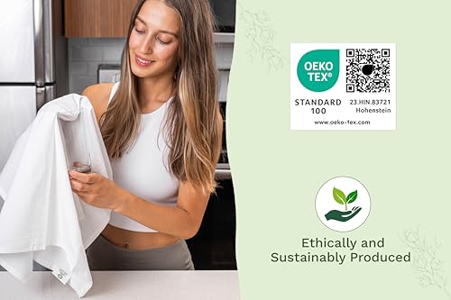 Organic Cotton White Dish Towels (10 Count)