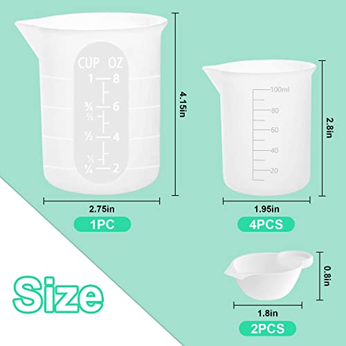 7 PCS Silicone Measuring Cups Kits
