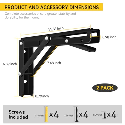 Folding Shelf Brackets (2 Count)