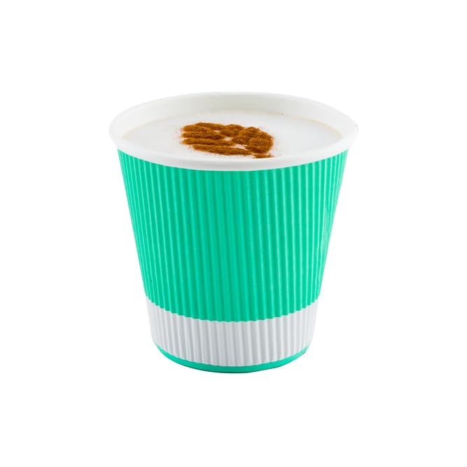 Ripple Wall Coffee Cups 25 Count8 Ounce Insulated Light Green Paper Cups