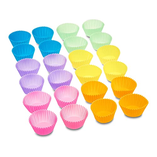 Reusable Non Stick Silicone Baking Cups (24 Count)