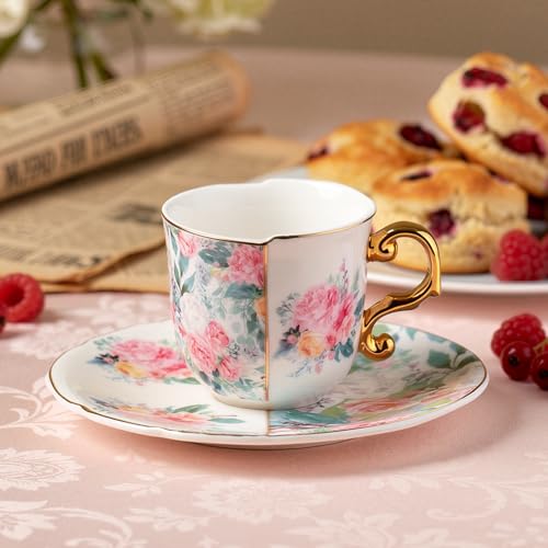 Tea Cups and Saucers Set of 2 (2 Count)