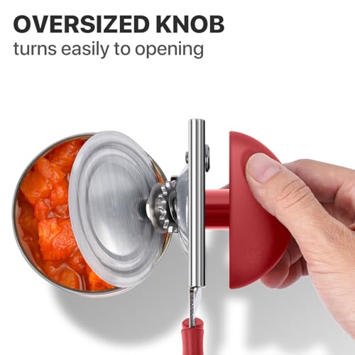 Heavy Duty Hand Can Opener with Comfortable Grip for Seniors