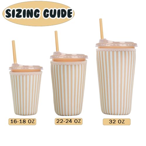 Reusable 3 Pack Iced Coffee Cup Sleeve
