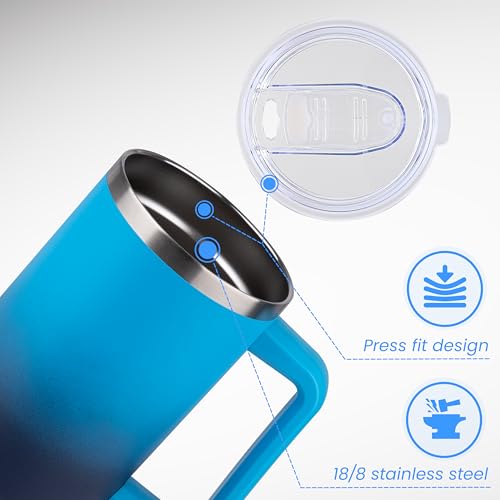 40 oz Tumbler with Handle and Straw