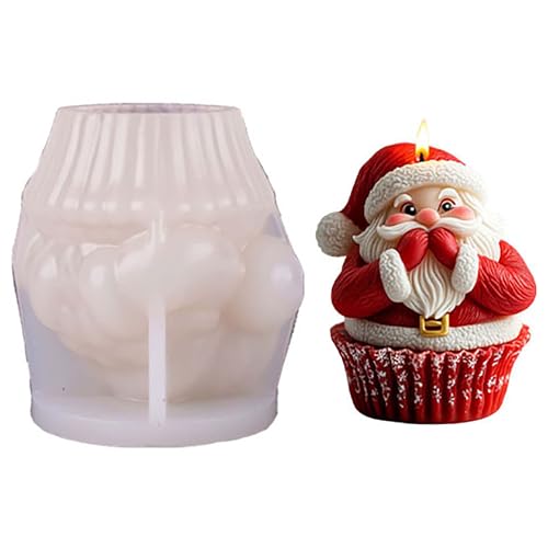 Santa Claus Cylinder Molds Silicone Wave Spiral Candle Mold
