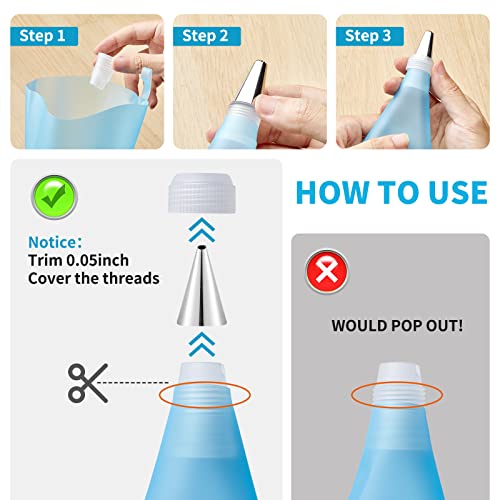24pcs Reusable Piping Bags and Tips Set