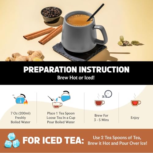 Masala Chai Tea Loose Leaf CTC TEA (3.53 Ounce)