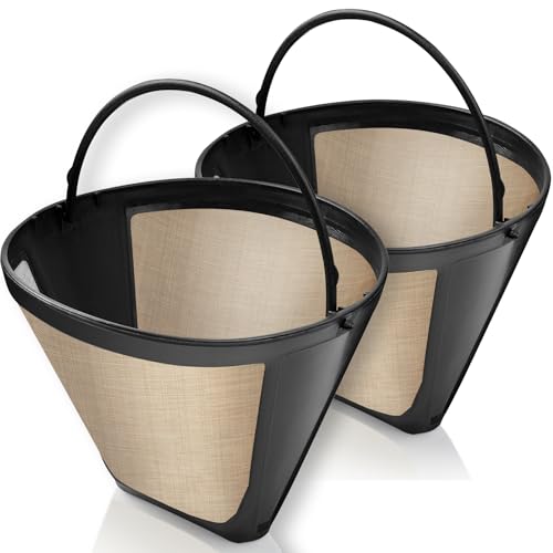 2 Pack #4 Reusable Permanent Cone Coffee Filters (2 Count)